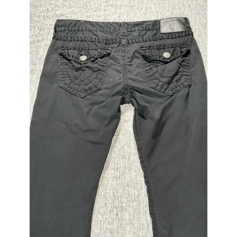 Vintage True Religion Ricky Super T Pants Mens 36x30 Relaxed Straight Black USA